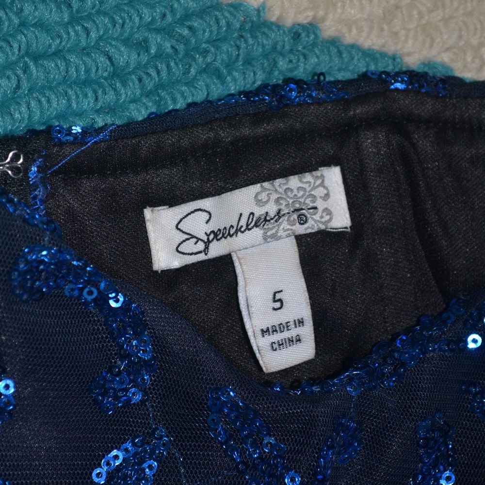 Navy Blue Sequin Dress - Picture 4 of 6