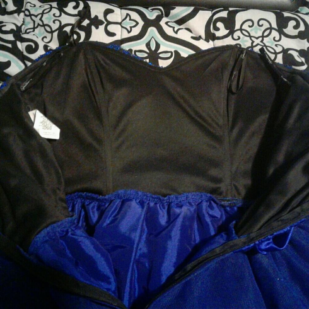 Navy Blue Sequin Dress - Picture 5 of 6