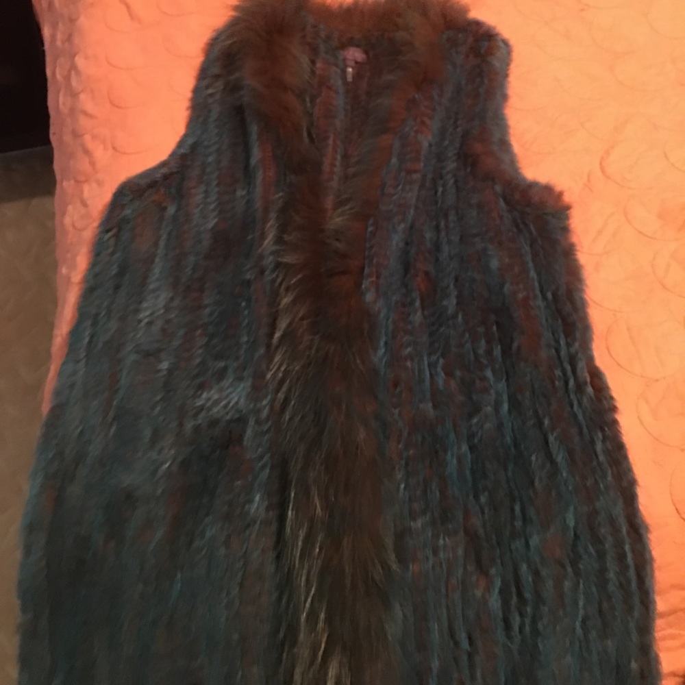 Rabbit fur vest