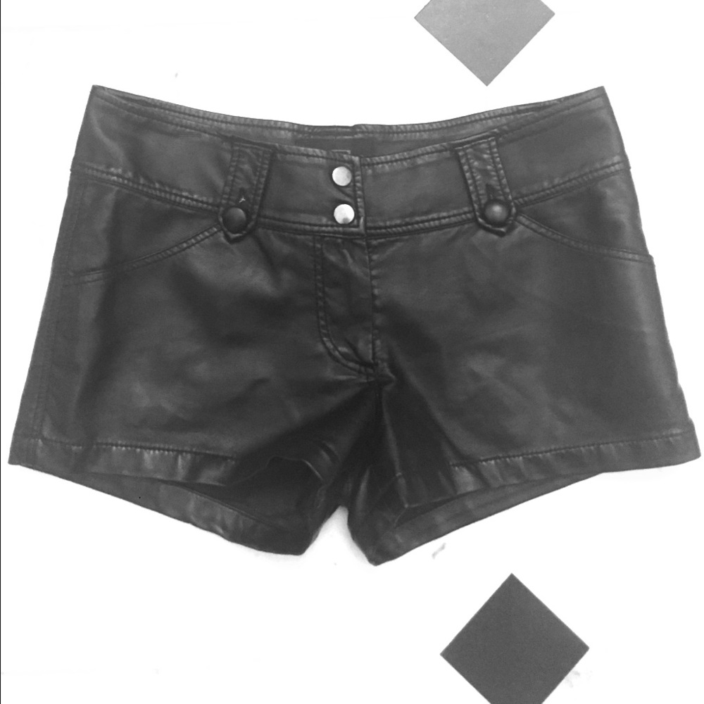 Faux Leather Hot Shorts
