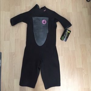 Women's Spring Wetsuit  2/1MM Black/Gray