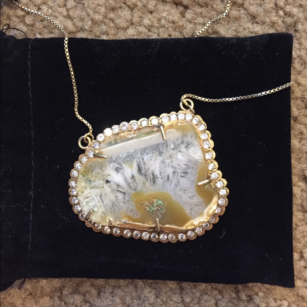 Rosena Sami agate and cubic zirconia necklace - Picture 1 of 3