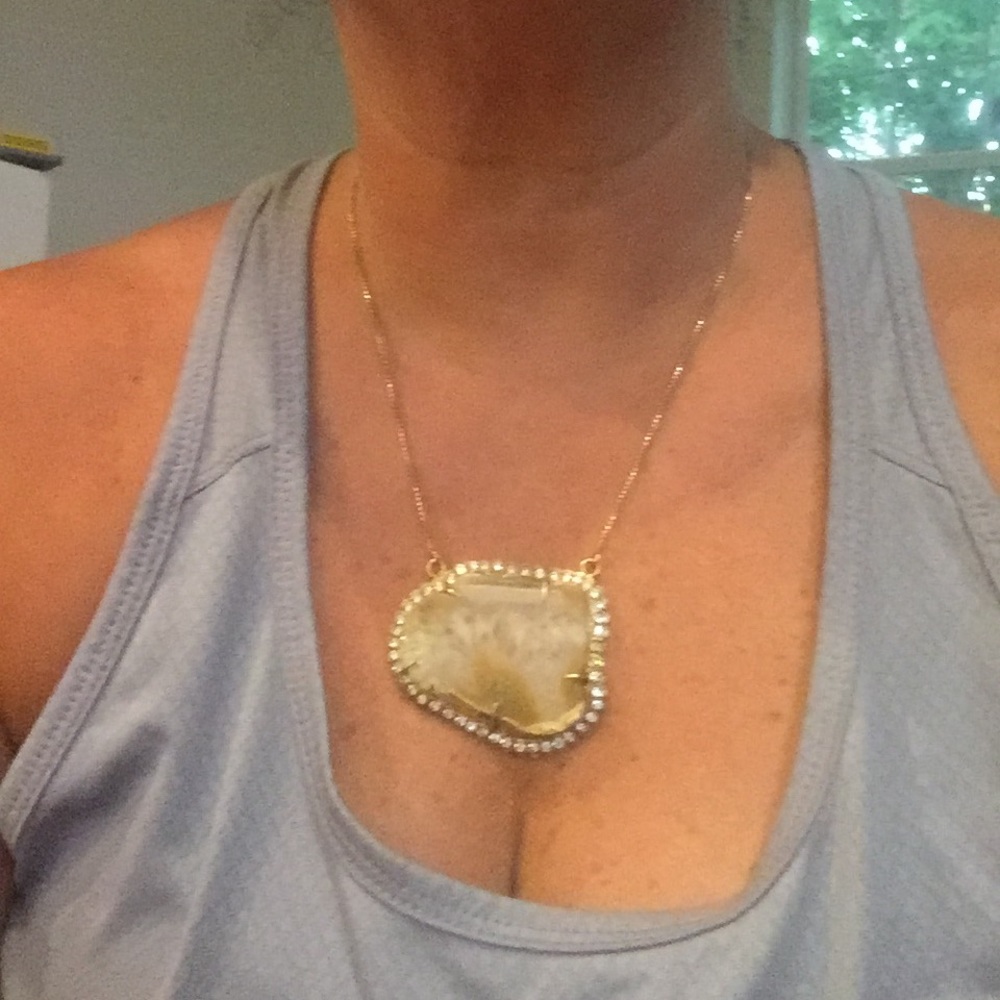 Rosena Sami agate and cubic zirconia necklace - Picture 2 of 3