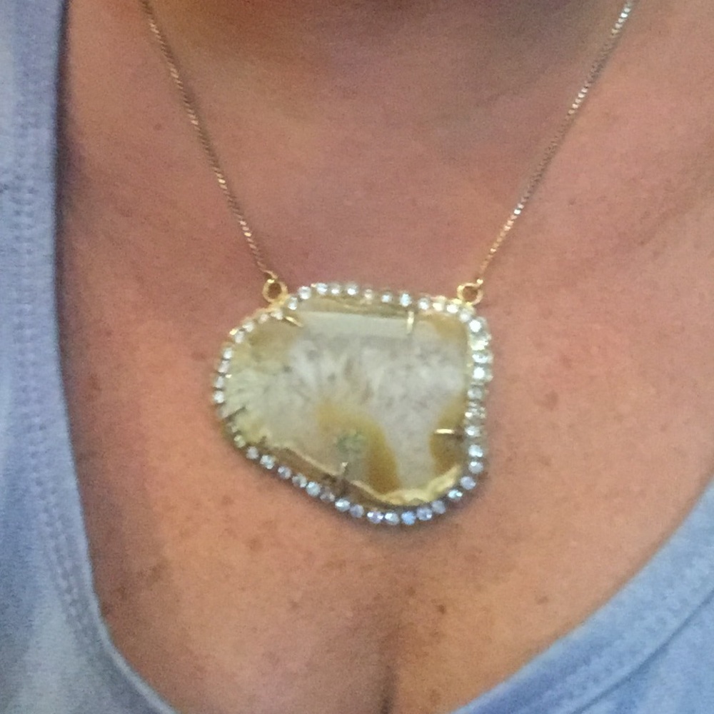 Rosena Sami agate and cubic zirconia necklace - Picture 3 of 3
