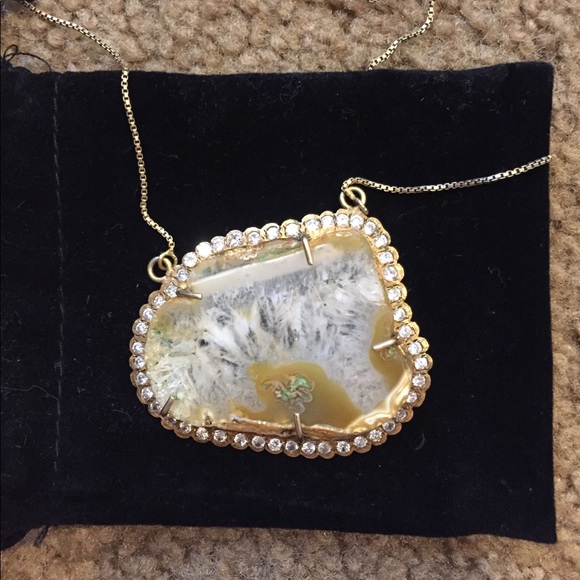 Rosena Sami agate and cubic zirconia necklace - Picture 1 of 3