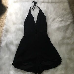 Backless romper