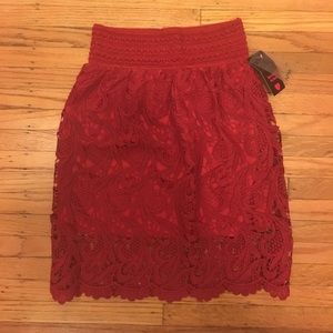 Red Lace Skirt