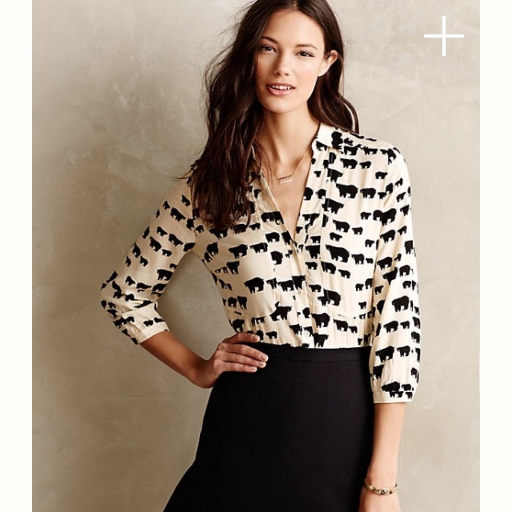 Maeve Woodland Walk Buttondown in Bears