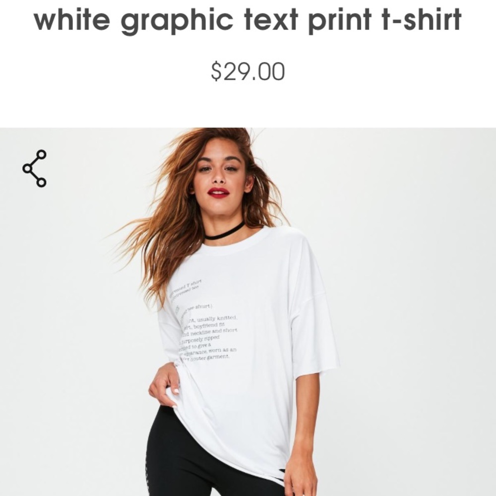 DISCOUNT!! Missguided White Distressed Graphic Tee