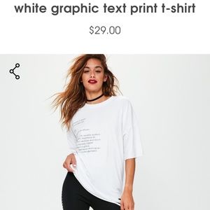 DISCOUNT!! Missguided White Distressed Graphic Tee