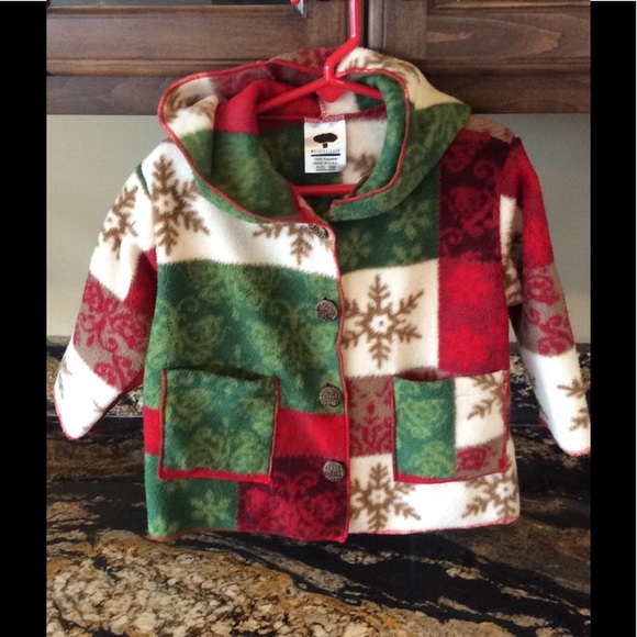 Fleece jacket Christmas girls 18 months snowflake - Picture 2 of 2