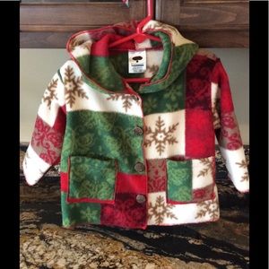 Fleece jacket Christmas girls 18 months snowflake