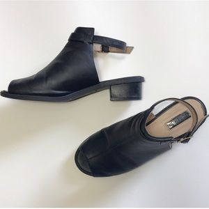 TOPSHOP Black Open Toe Open Back Sandals