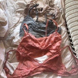 Bralette bundle: nude, pink and gray. All size m/l