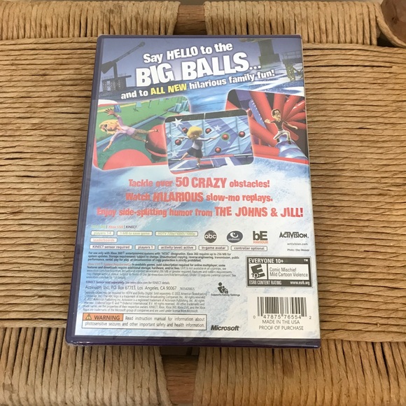 New, SEALED XBox 360 Kinect WIPEOUT Game - Picture 2 of 2