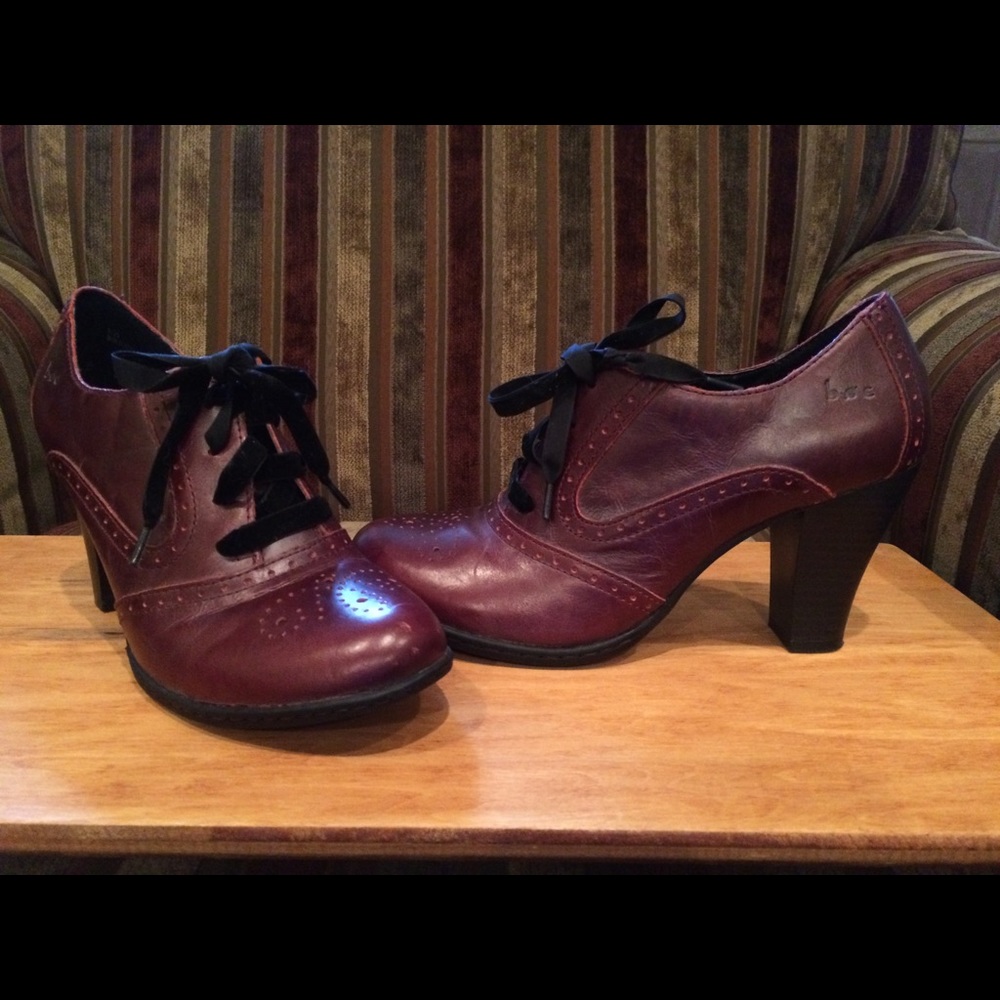 Born...boc lace up with stacked heel