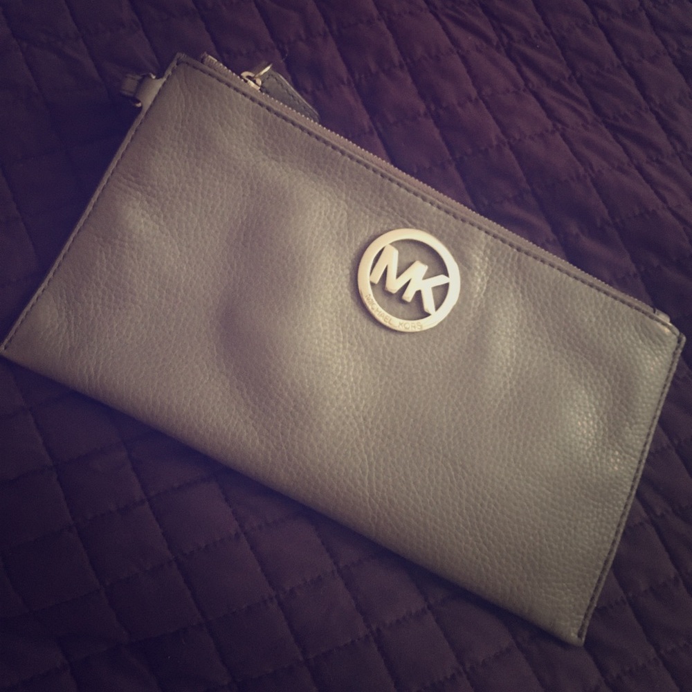 Grey Michael Kors wristlet