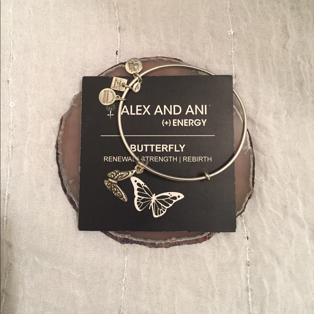 Silver Alex & Ani Butterfly Bangle - SOLD 📣