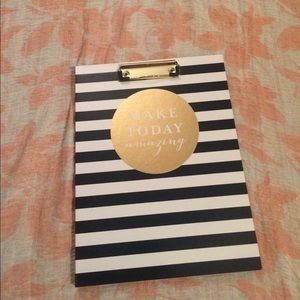 📒 striped motivational notebook/clipboard 📒