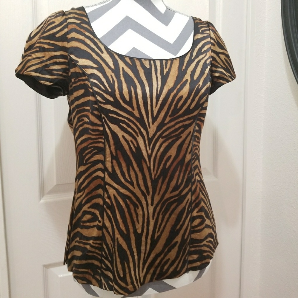 EUC* Leopard Print Silk Blouse/Shirt*