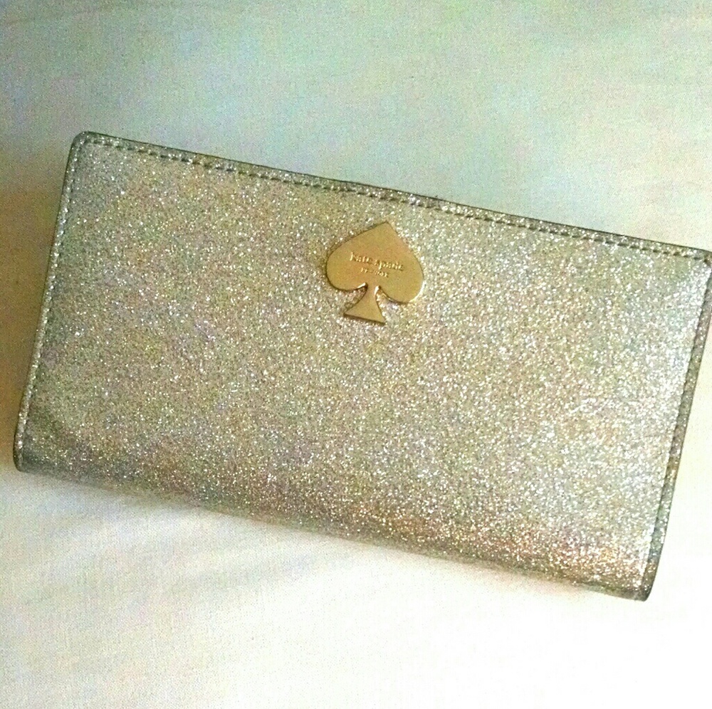 Kate Spade Silver Sparkly Wallet