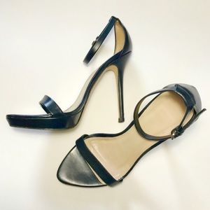 ZARA SS'12 Black Simple Ankle Strap Heels