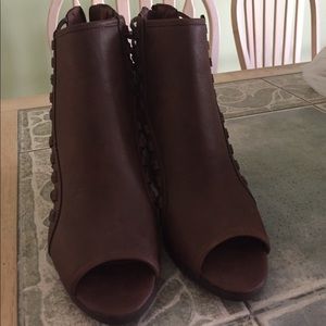 Rampage peep toe bootie