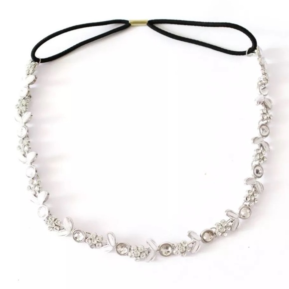 🆕HIGH END SILVER PLATED&CZECH CRYSTALS HEADBAND - Picture 1 of 8