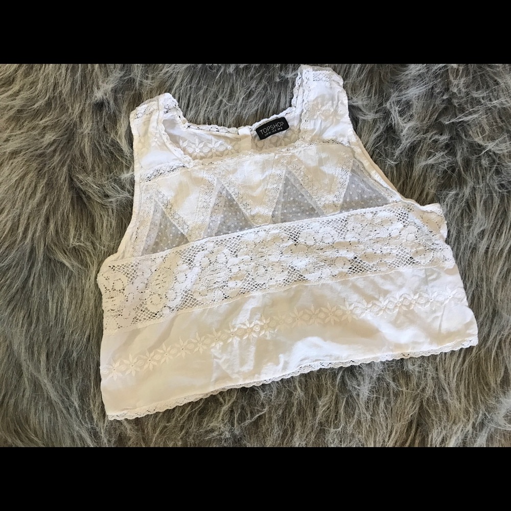 Topshop Lace Crop Top