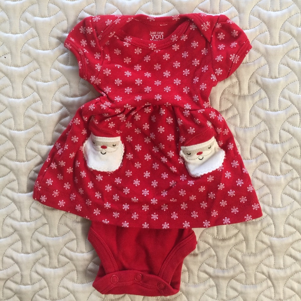 Carter's- Christmas Bodysuit Dress - NEWBORN
