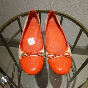 Vintage Orange Tory Burch flats
