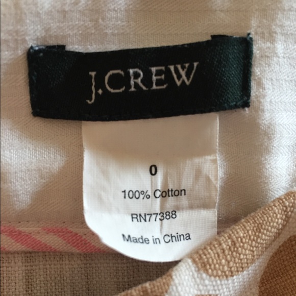 J.Crew | 0 | Tan White Mini Skirt in Dot - Picture 2 of 5
