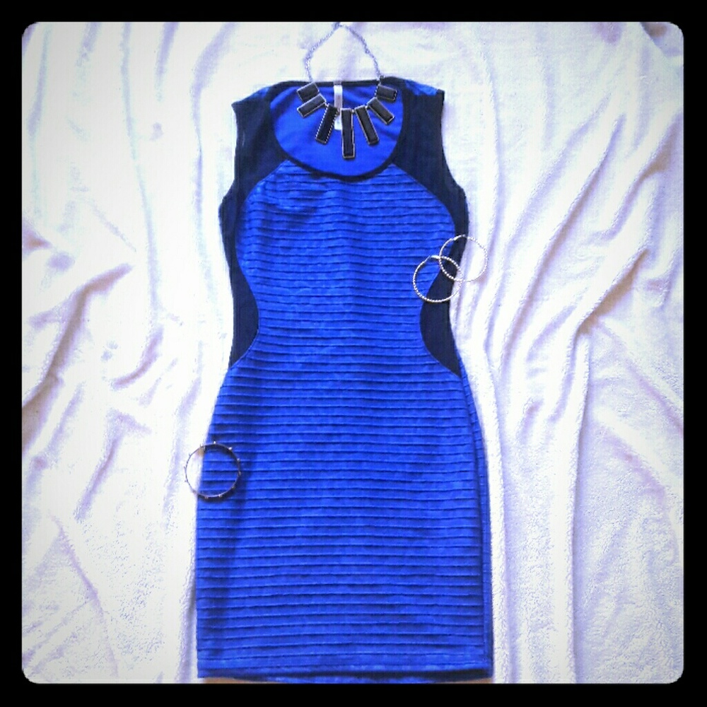Alt B Mesh Cutout Mini Dress