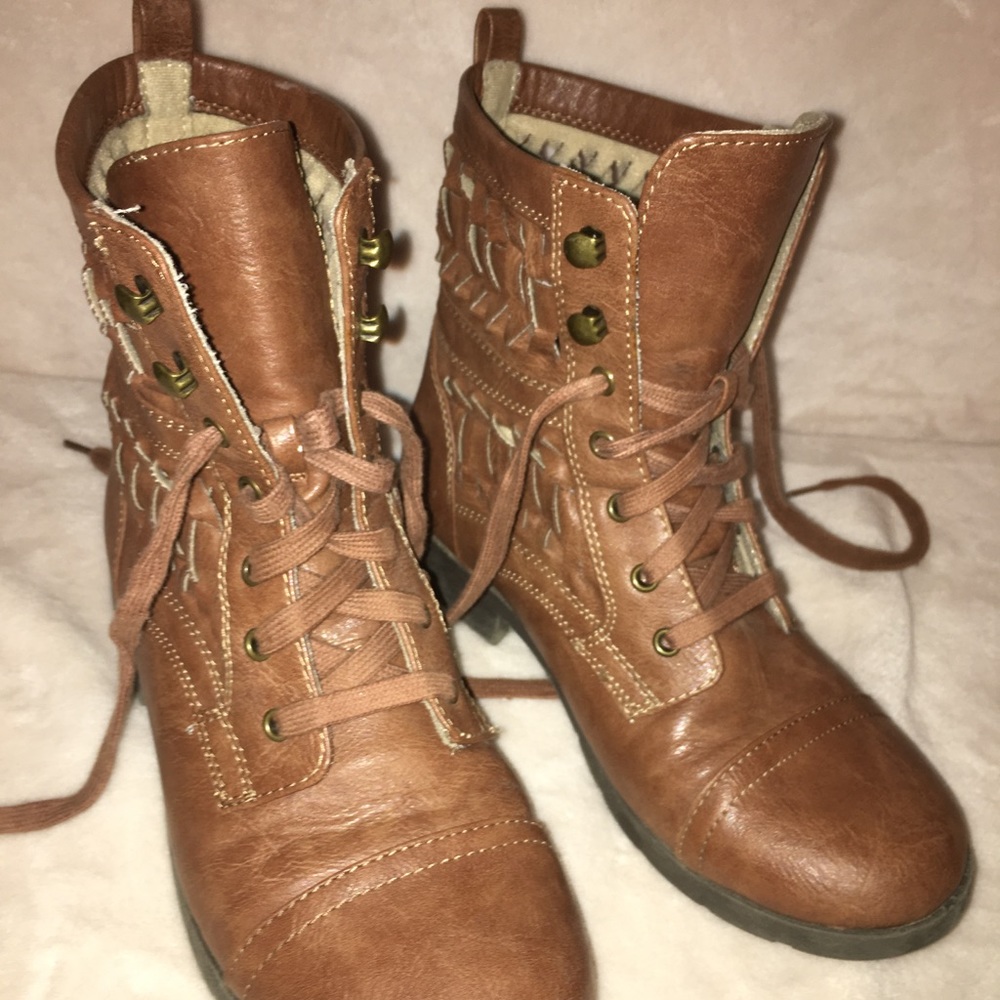 Brown Combat Boots