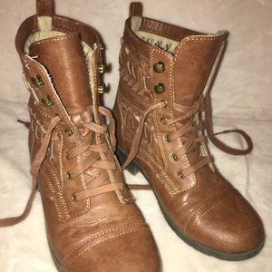 Brown Combat Boots