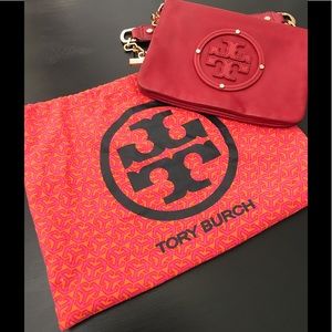 Authentic Tory Burch Bombe Reva Red Crossbody