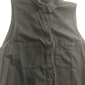 Long button black top