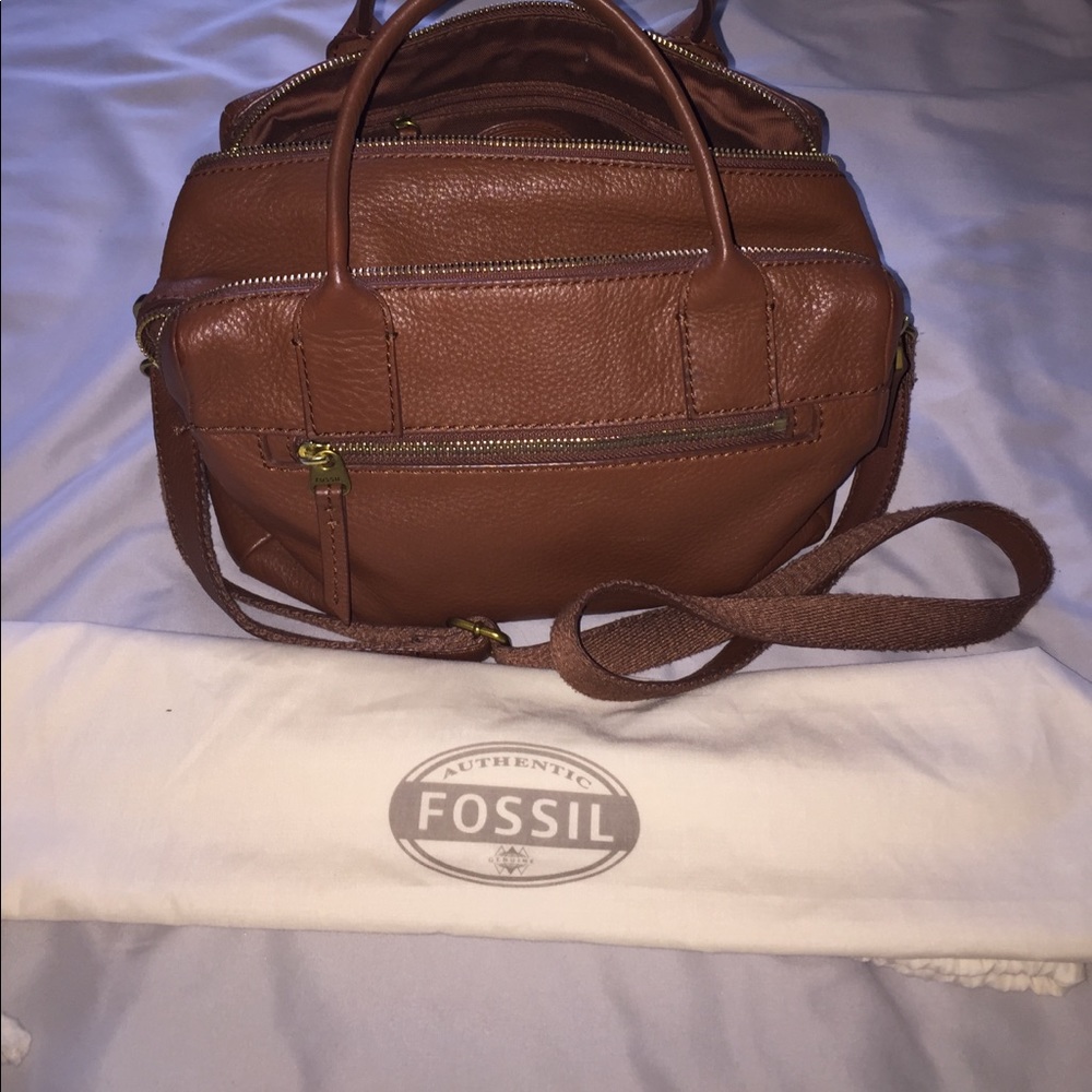 Fossil leather brown purse