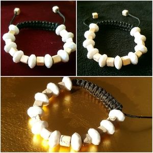 Beautiful Light Pink And Gold Crackle Bracelet