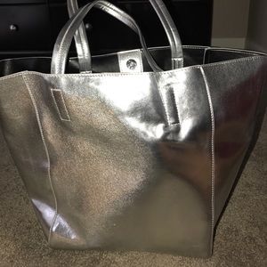 Forever 21 Silver Tote Bag