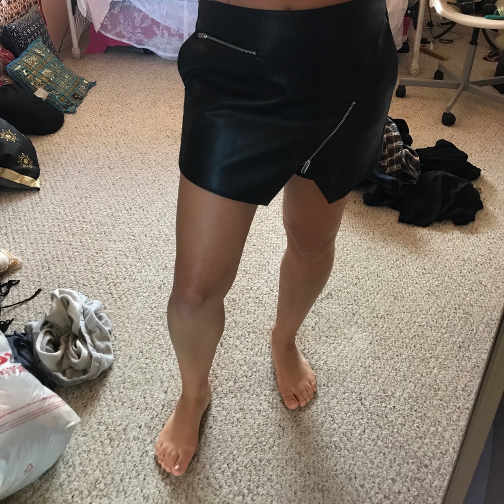 Zara leather skort