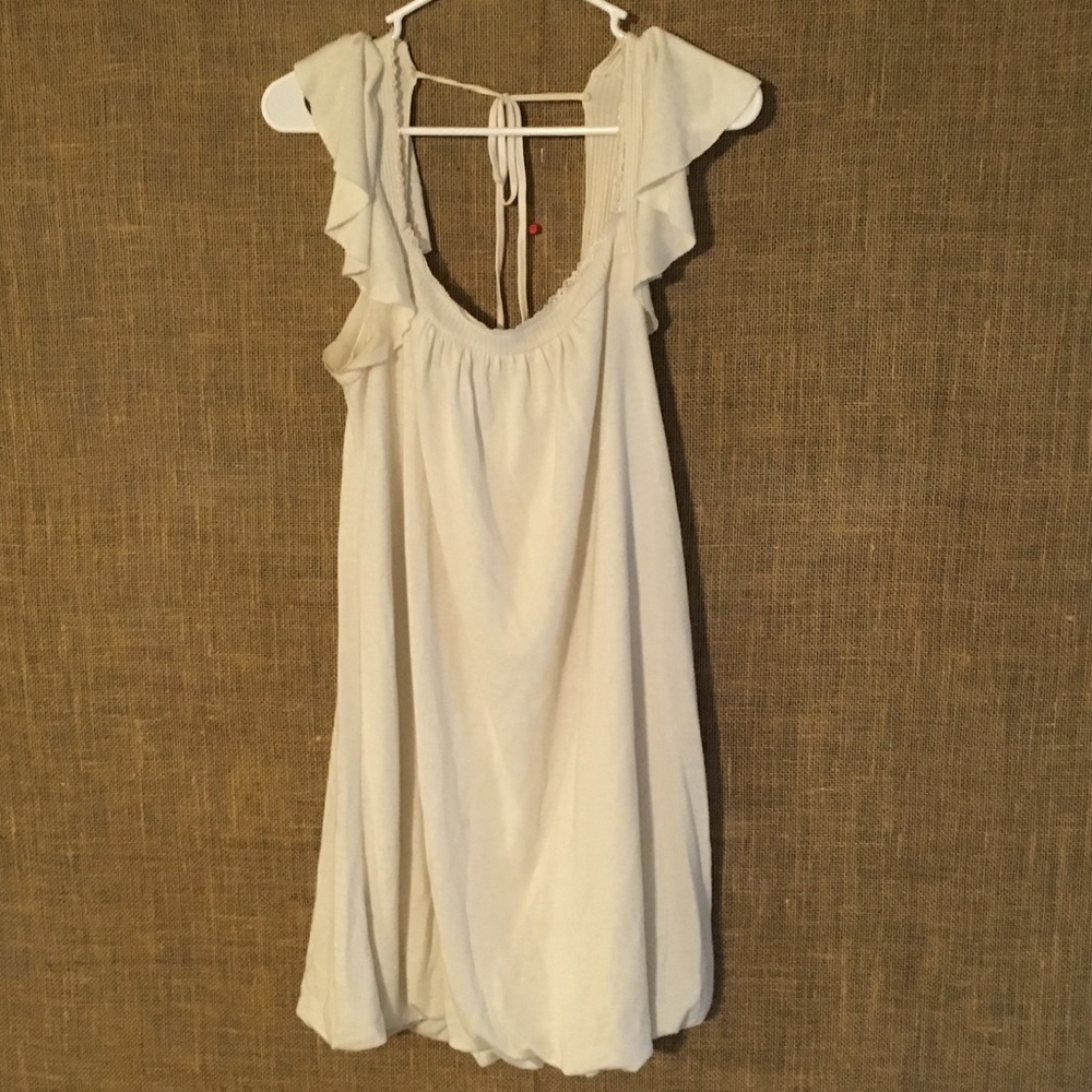 Bubble Hem and Flutter Sleeve Dress