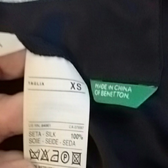 Benetton Dresses - Benetton Black Silk Dress! Benetton Dresses - Benetton Black Silk Dress!