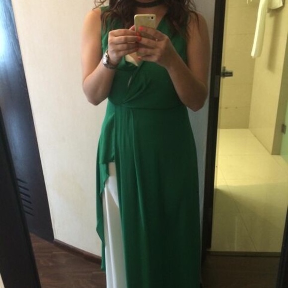 BCBG Maxazria green and white dress - Picture 1 of 7