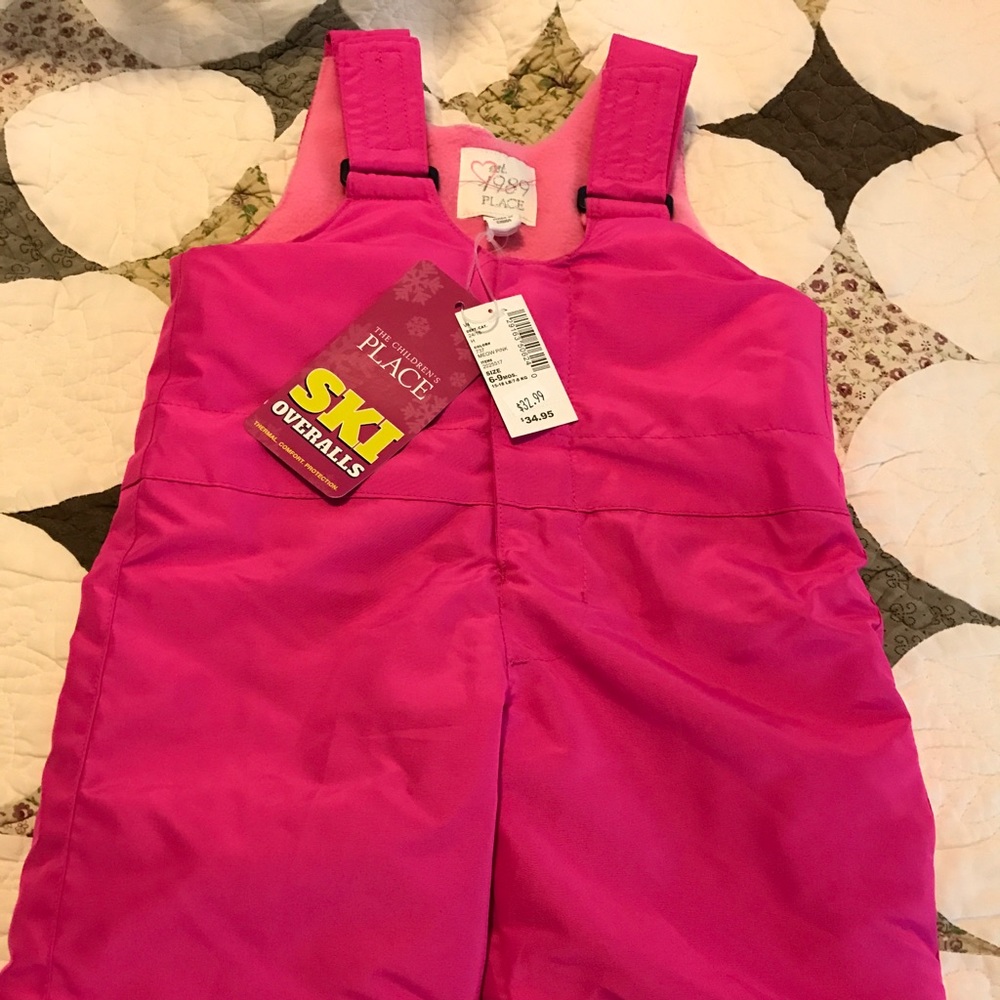 Infant girls pink snow pants 6-12 months