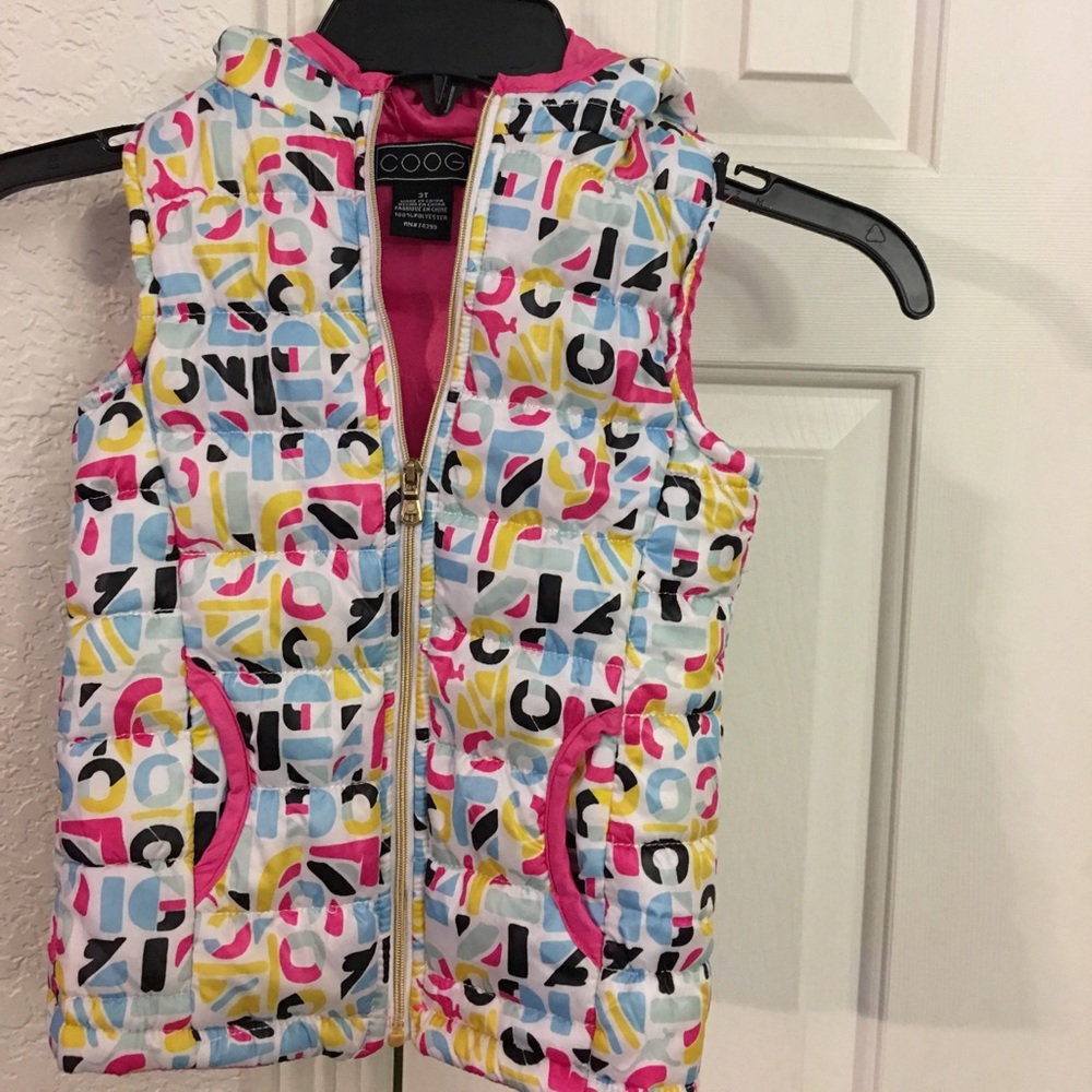 😍Coogie 3T hoodie Vest zip up puffed