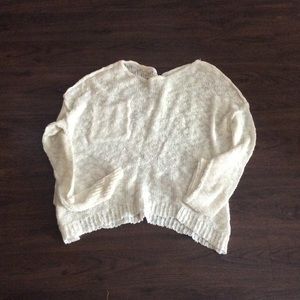 White off the shoulder sweater