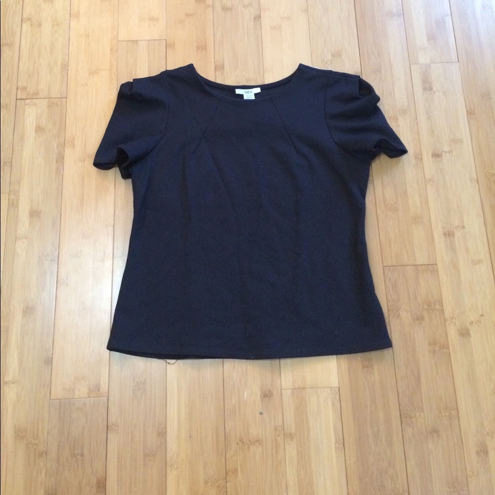 Bar III pointed shoulder tailored top