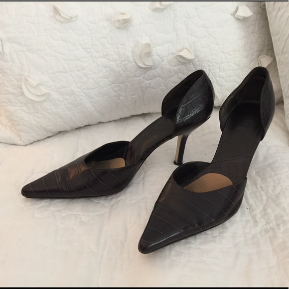 Croc Print Heel - Picture 1 of 2