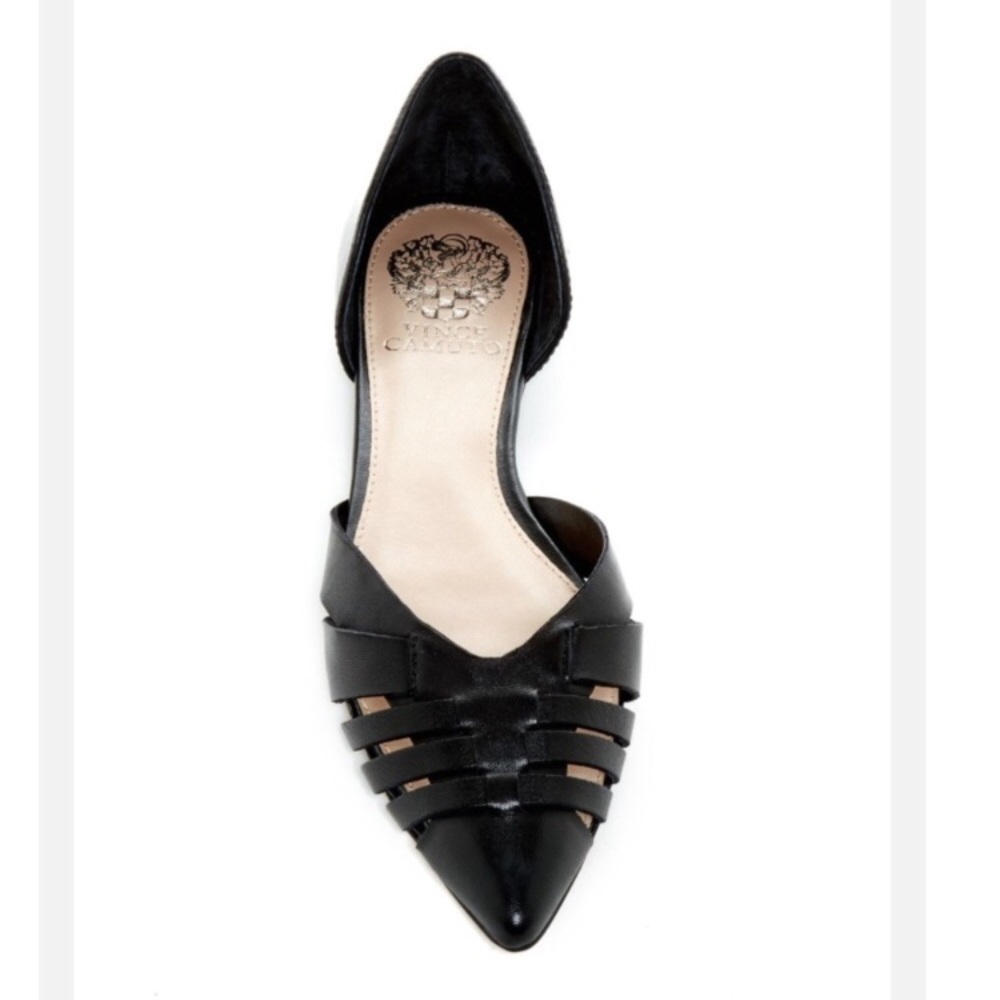 Vince Camuto Black Hallie D'Orsay flats